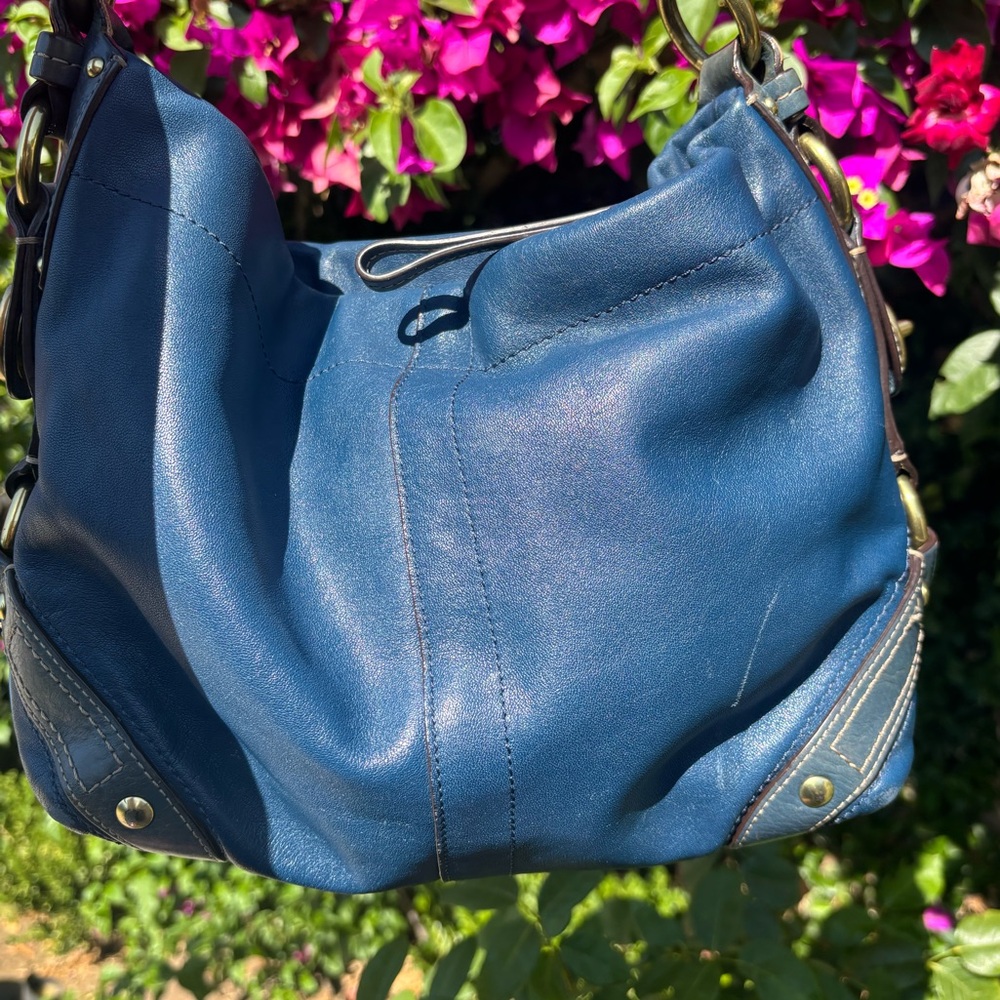 Coach Navy Blue Carly Hobo  10615